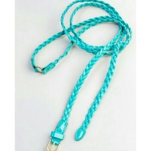 Blue Double Strap Twist Belt